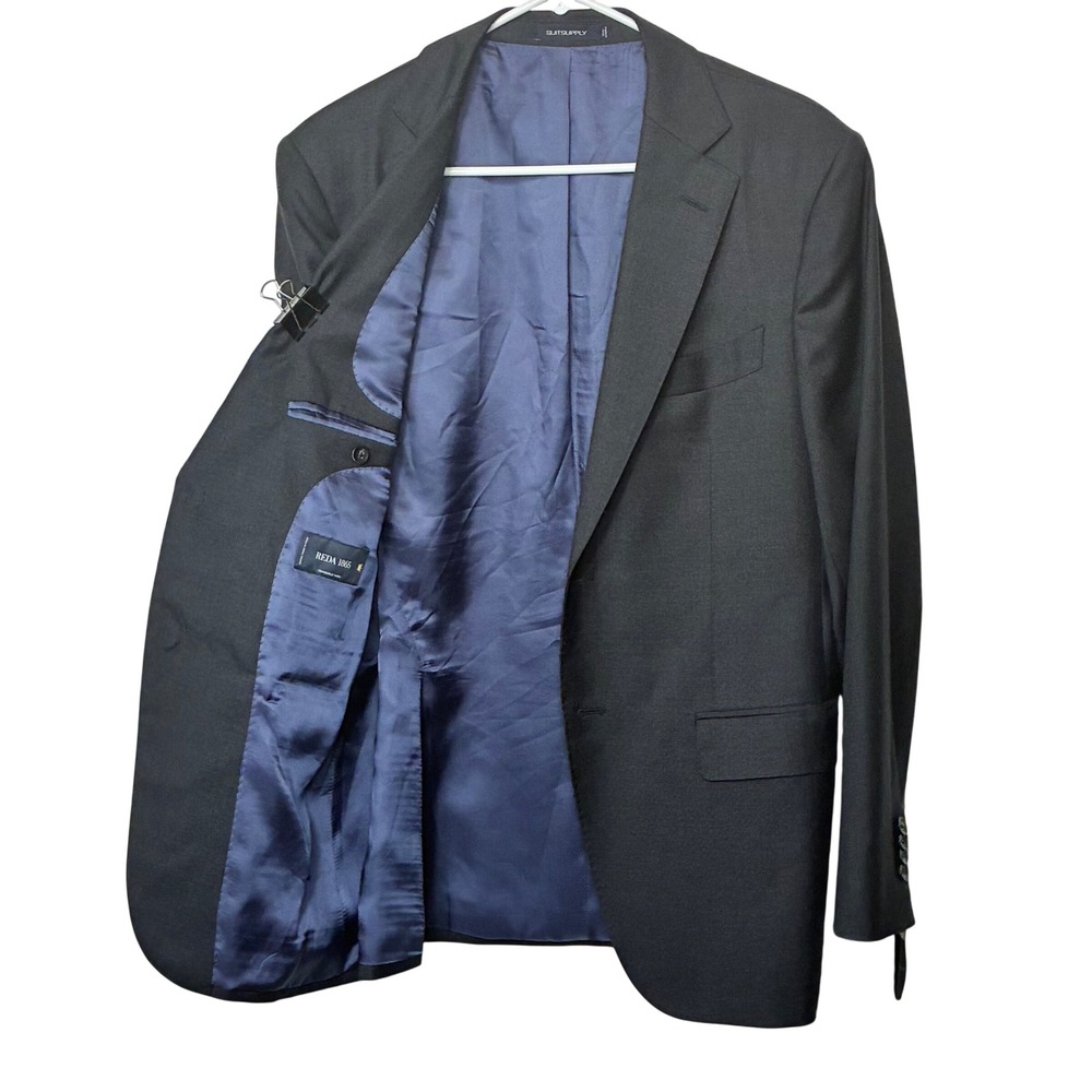 Suitsupply Napoli Blazer Mens 48R Charcoal Grey Reda 1865 Pure Wool Italian